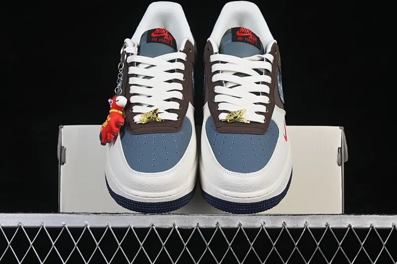 All categories Nk Air Force 1 Air Force series Nk Air Force 1 Low Air Force low-top Nike Air Force 1'07 Low Year of the Horse limited edition Green and brown woven cloud gold pattern Air Force 1 low-top casual sneakers NH0601-536